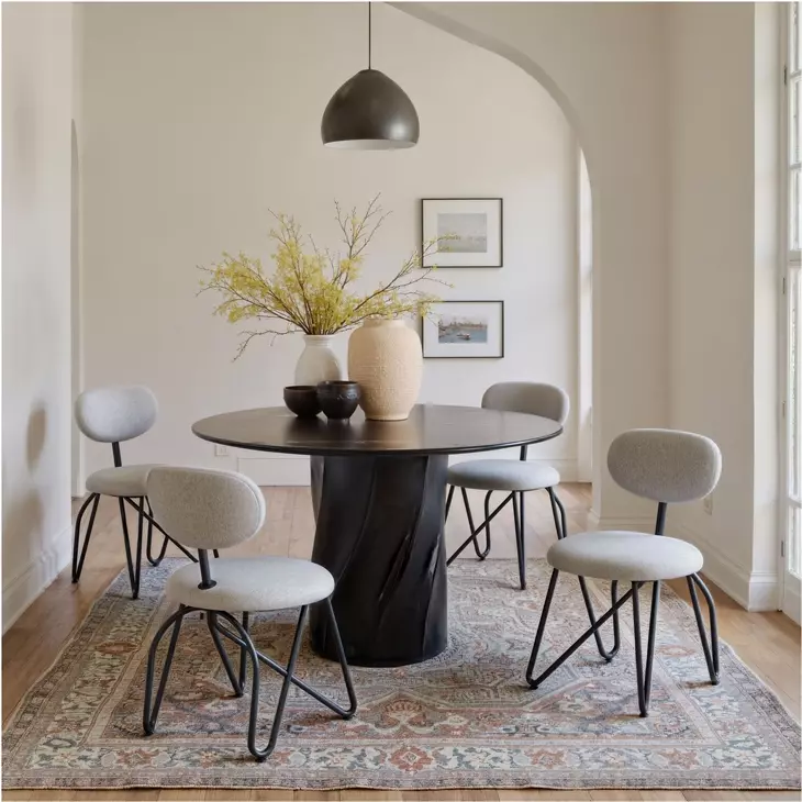 Kuro Black Round Dining Table