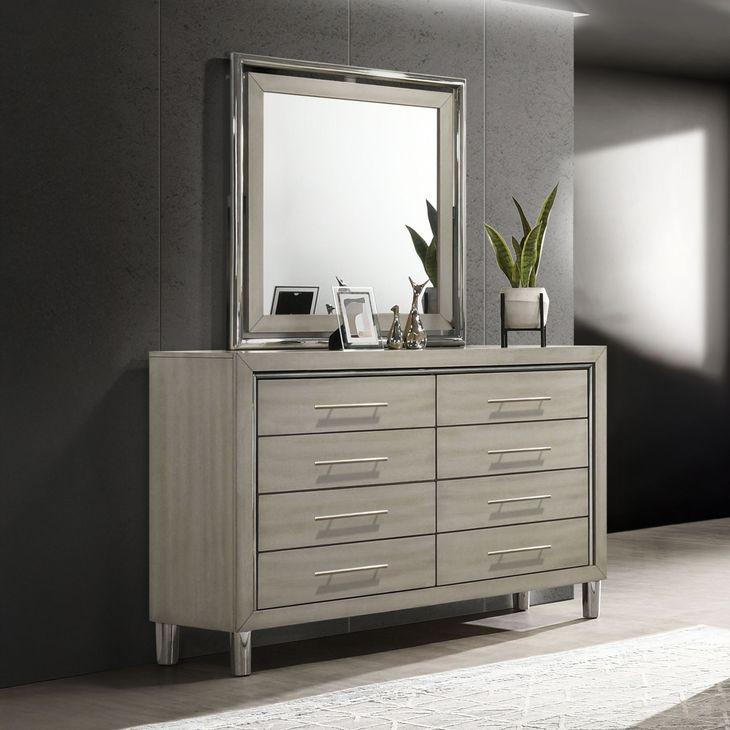 Lennox Gray Square Dresser Mirror