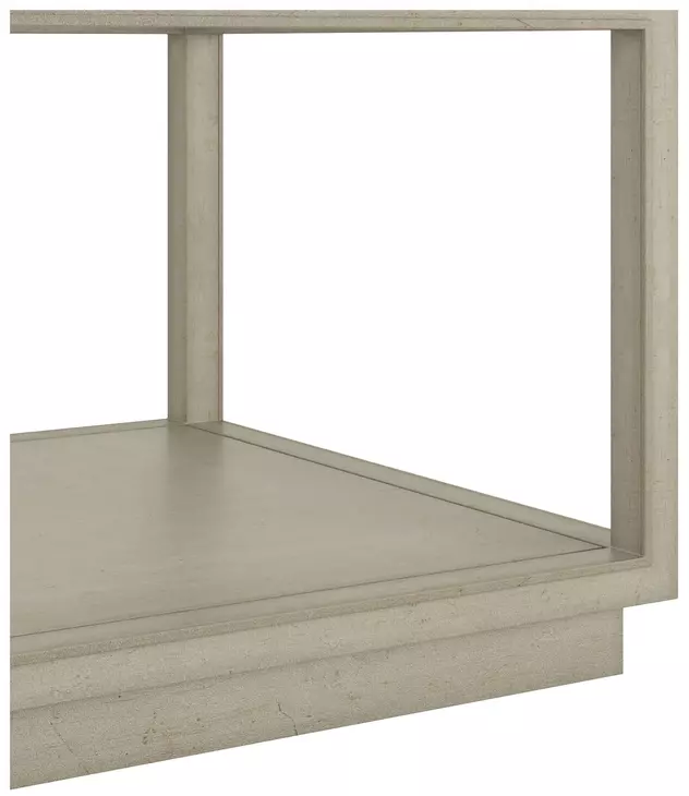 Glaze Bezel Rectangular Glass Top Cocktail Table