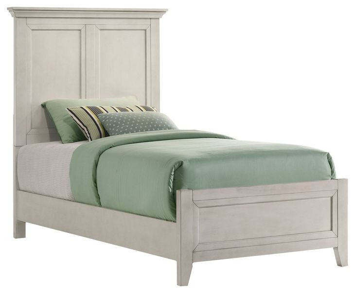 San Mateo Youth Rustic White Twin Panel Bed