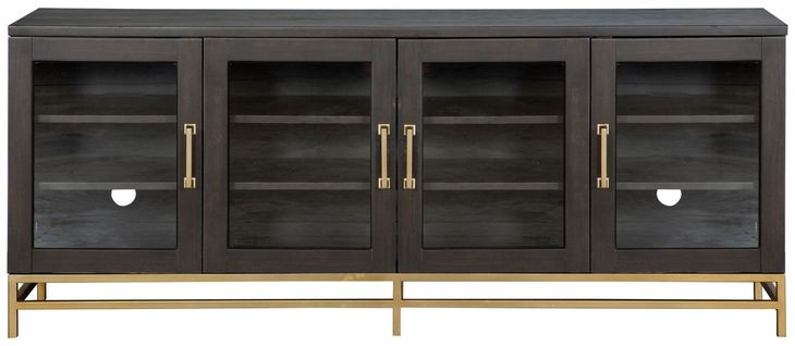 Fernholt Coffee Bean and Burnished Brass 70" TV Stand