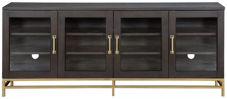 Lindon Coffee Bean and Burnished Brass 70" TV Stand