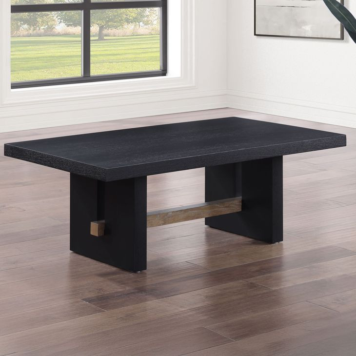 Aubrey Black Rectangular Coffee Table