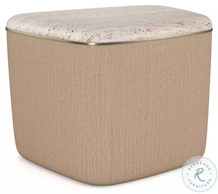 Serir Sun Drenched Oak And Whisper of Gold Large Cocktail Table