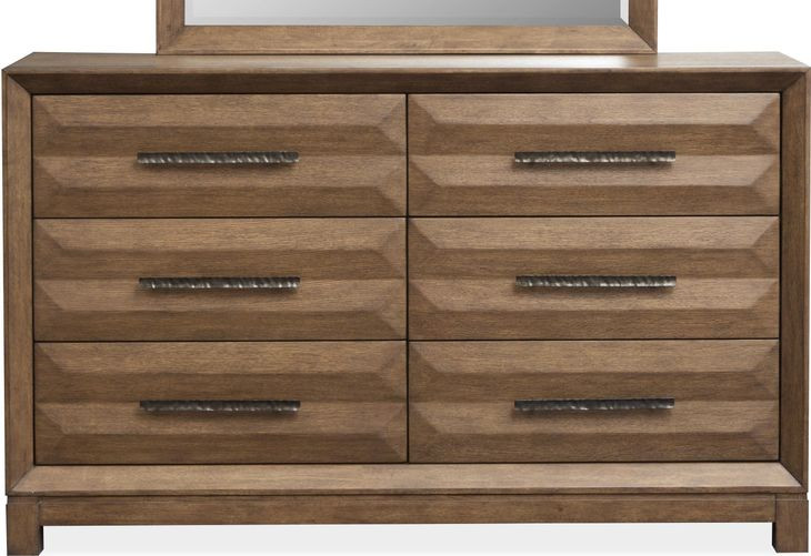 Callisto Bourbon Brown 6 Drawer Dresser