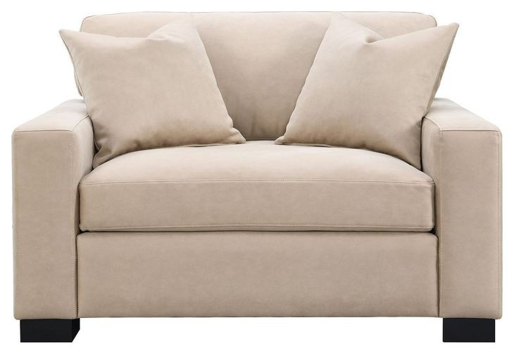 Dexter Taupe Upholstered Lounge Chair with Pillows
