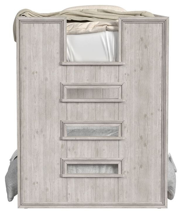 Carlson Washed Linen Twin Over Twin Bunk Bed