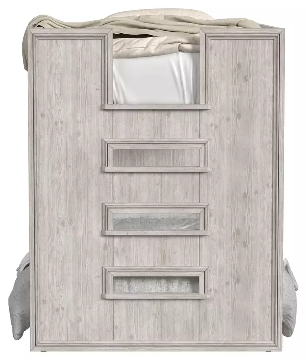 Carlson Washed Linen Twin Over Twin Bunk Bed
