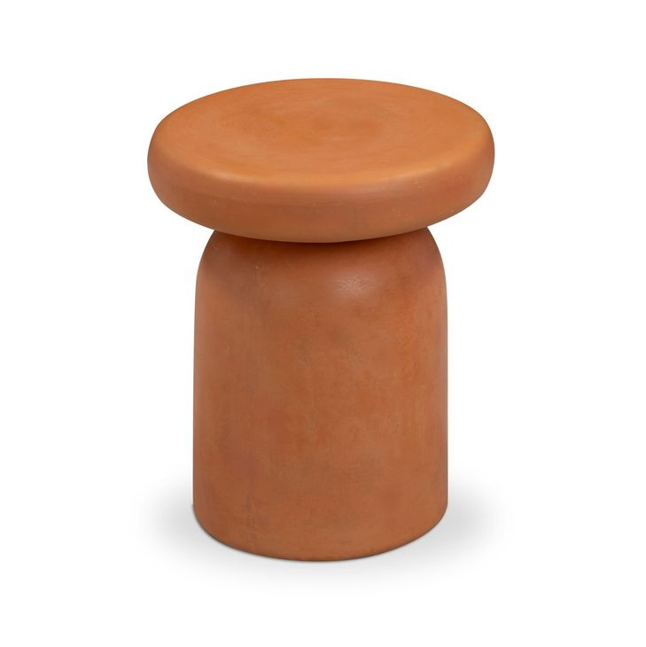 Lydia Orange Outdoor Round Side Table