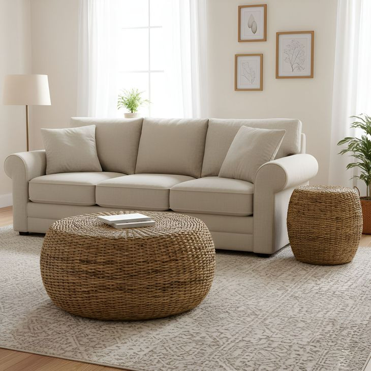 Banyan Natural Round Coffee Table