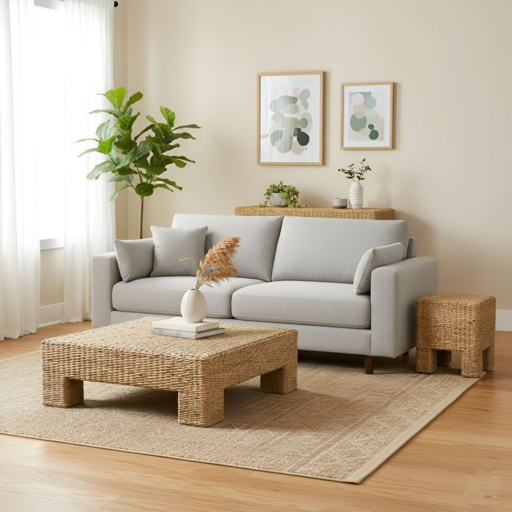 Makai Natural Square Occassional Table Set