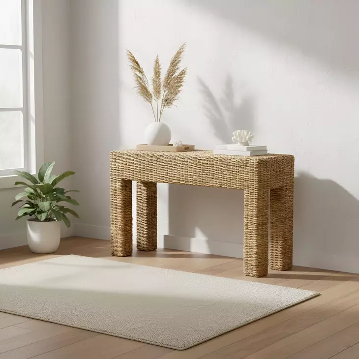 Makai Natural Rectangular Console Table