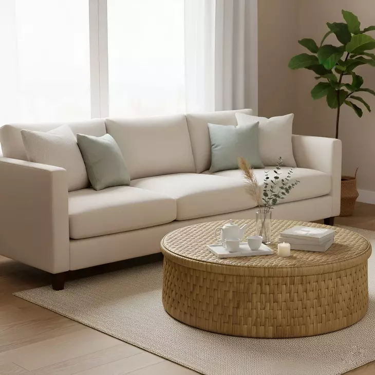 Palmera Natural Round Occasional Table Set