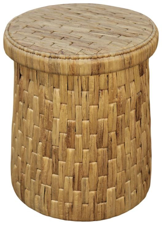 Palmera Natural Round Drum End Table