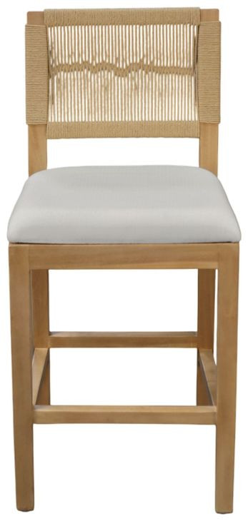 Monterey Loom Natural Upholstered Counter Height Stool Set of 2