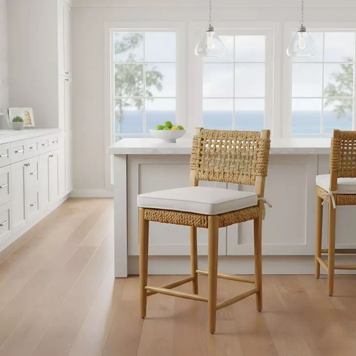Ashbury Natural Upholstered Counter Height Stool Set of 2