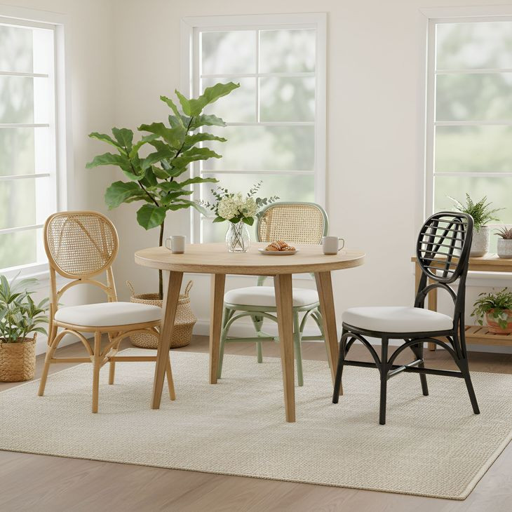 Kaya Black Upholstered Dining Chair Set of 2