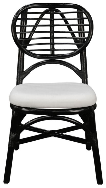 Kaya Black Upholstered Dining Chair Set of 2