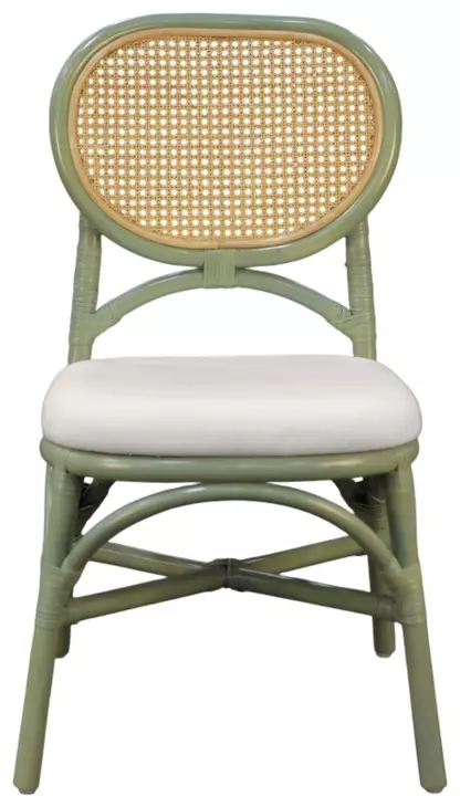 Kaya Sage Green Upholstered Dining Chair Set of 2