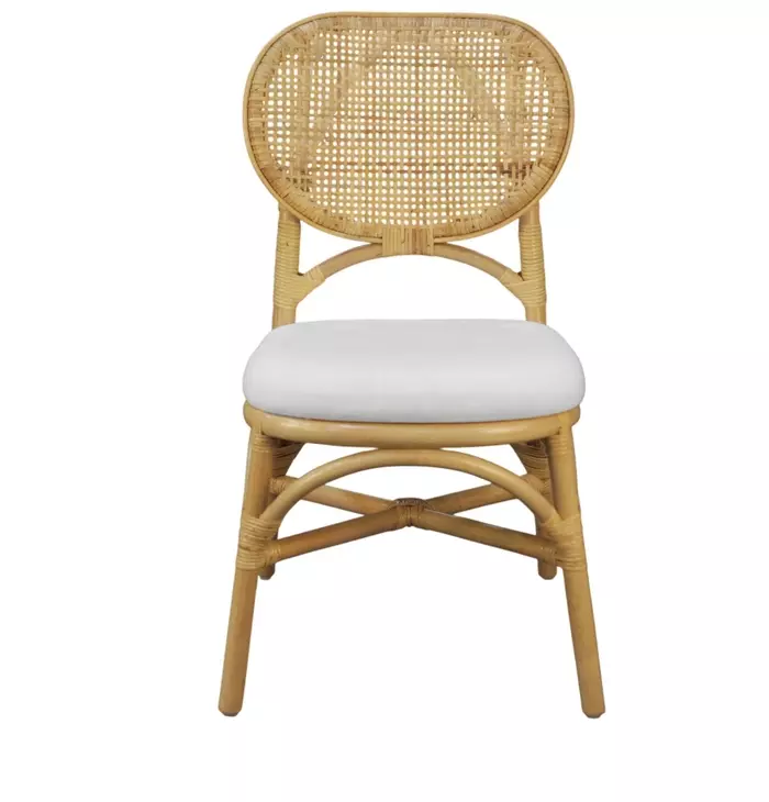 Kaya Natural Upholstered Dining Chair Set of 2
