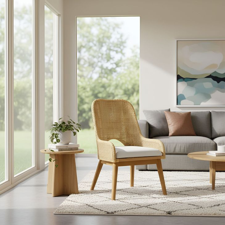 Caldera Natural Upholstered Dining Chair Set of 2