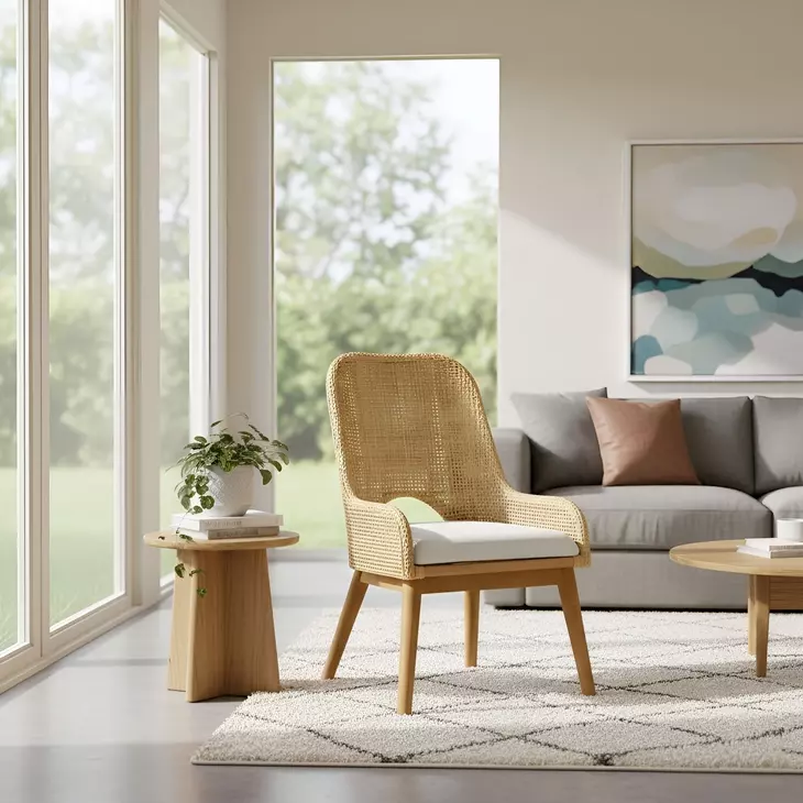 Caldera Natural Upholstered Dining Chair Set of 2