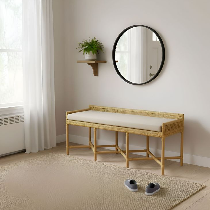 Caldera Natural Upholstered Bench