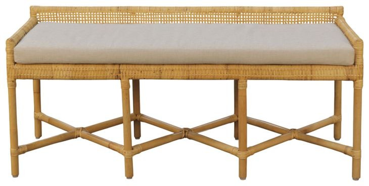 Caldera Natural Upholstered Bench