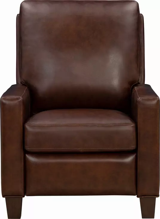 Fairview Elway Fudge Leather Push Thru The Arms Recliner