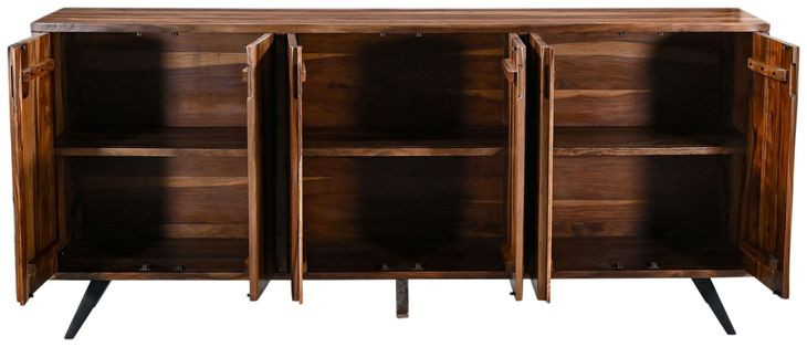 Rosewood Natural Sheesham 6 Door Sideboard