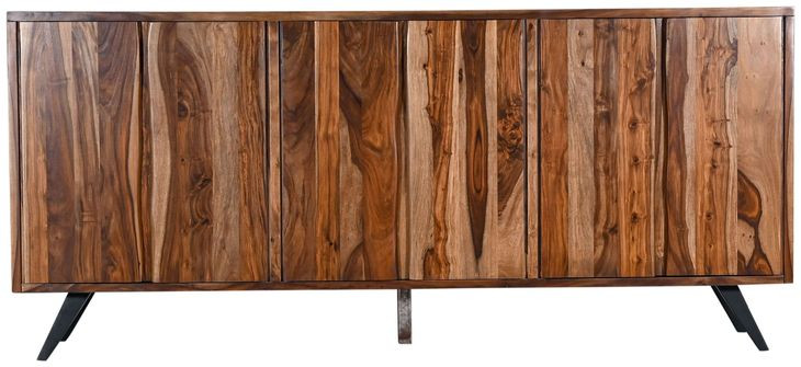 Rosewood Natural Sheesham 6 Door Sideboard