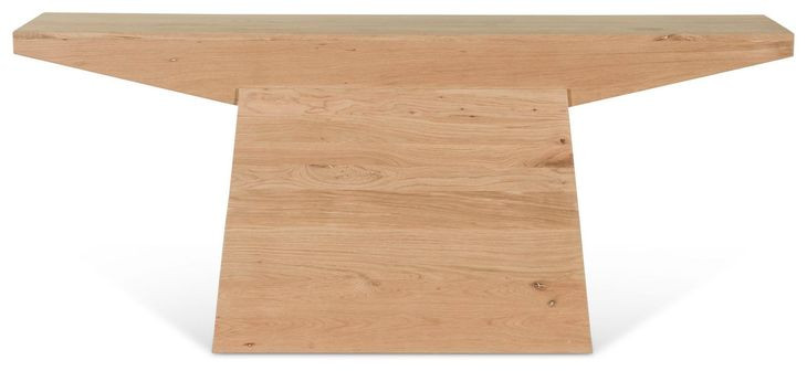 Incus Natural Oak Rectangular Console Table