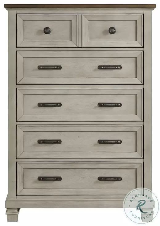 Bloomfield Medium Brown And Washed Stone Panel Bedroom Set
