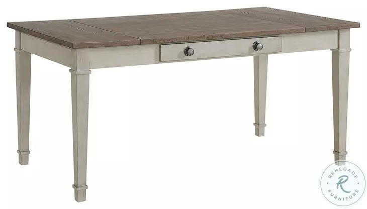 Bloomfield Medium Brown And Washed Stone Dining Table