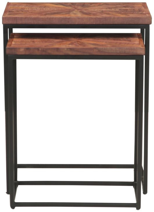 Astoria Brownstone and Gray Rectangular Nesting Occasional Table Set