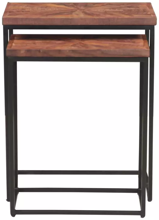 Astoria Brownstone and Gray Rectangular Nesting Occasional Table Set