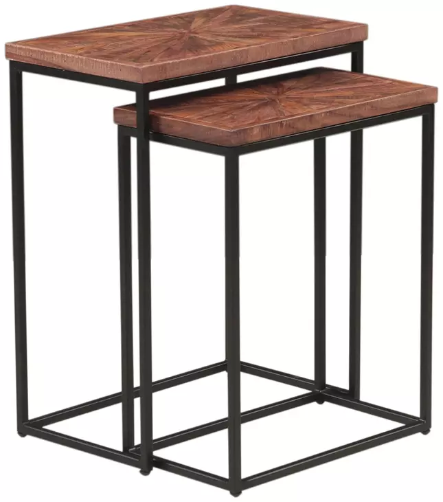 Astoria Brownstone and Gray Rectangular Nesting Side Table