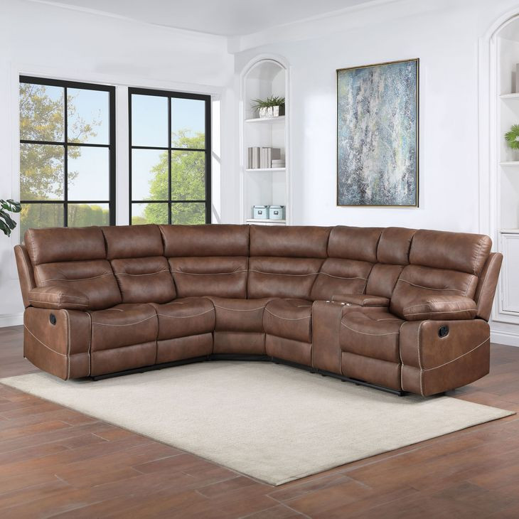 Rudger Brown 3 Piece Manual Reclining Sectional