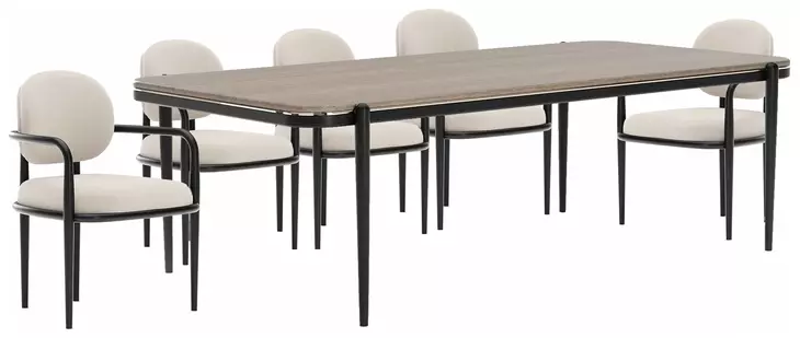 Madera Chocolate Koto Matte and Modern Dining Room Set