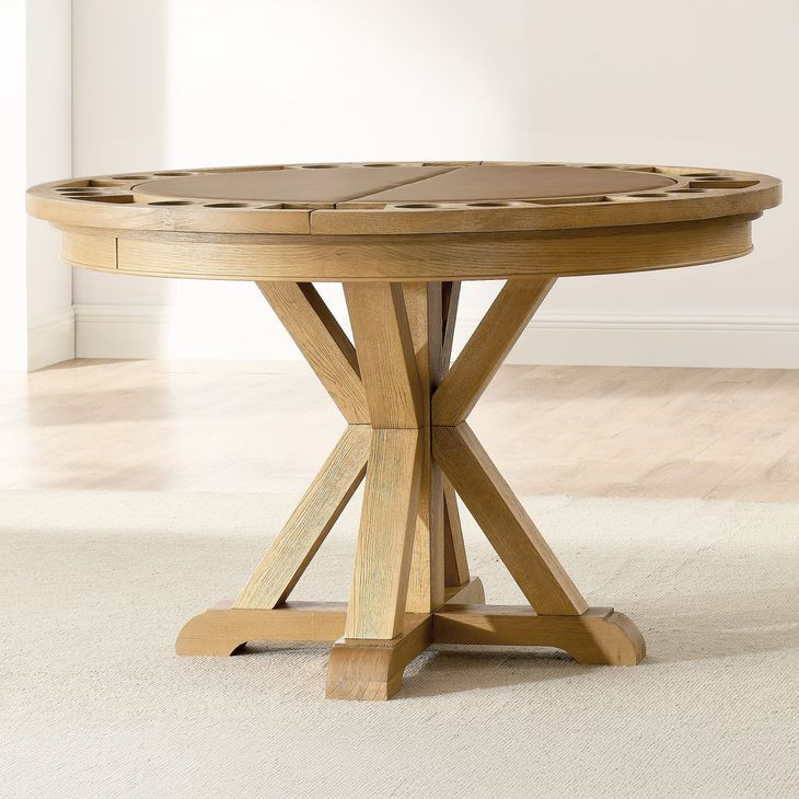 Rylie Natural 48" Round Game Top Dining Table