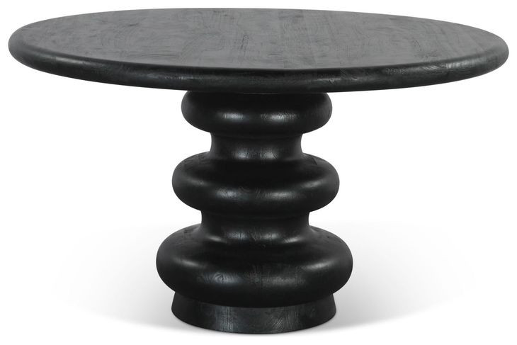 Bakio Black 52" Round Dining Table