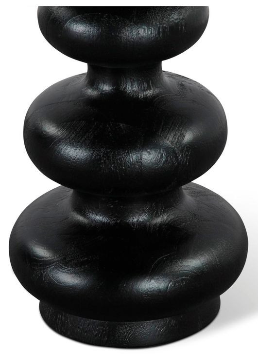 Bakio Black Round Side Table
