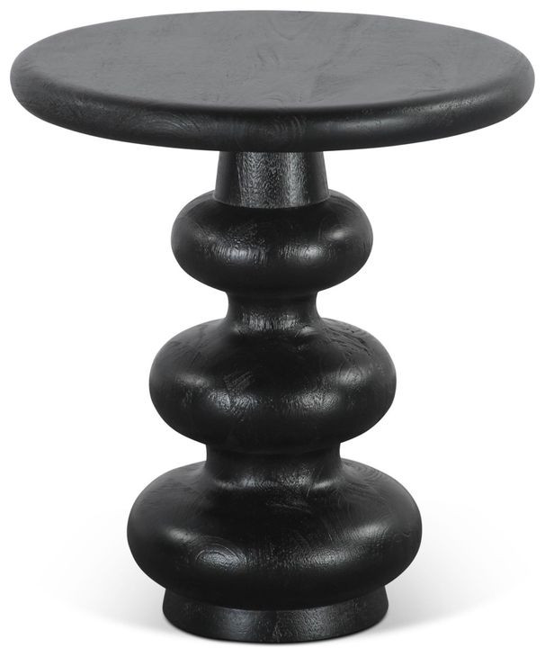 Bakio Black Round Side Table