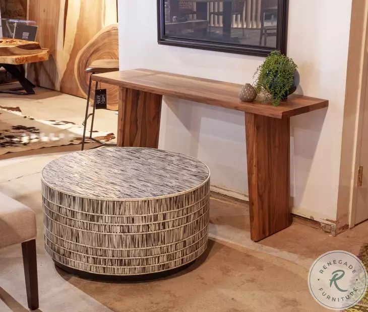 Allegro Natural Teak Wood Console Table