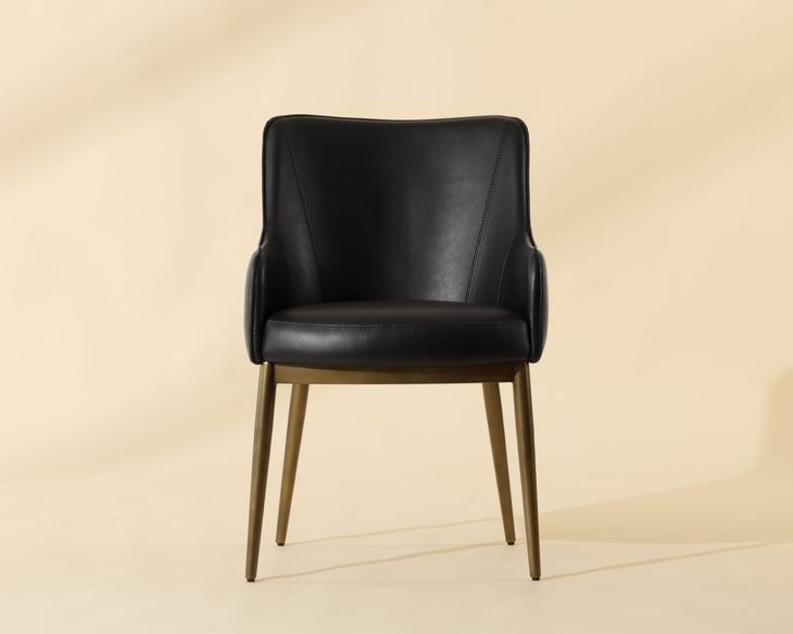 Winslow Bravo Black Upholstered Dining Armchair
