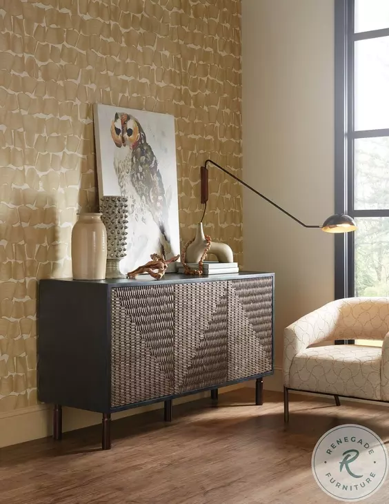 Mercantile Black Jachar Entertainment Credenza