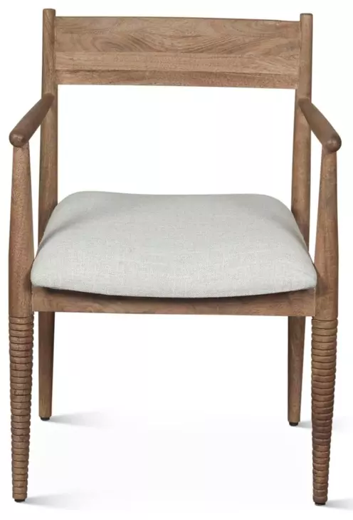 Provence Natural Brown and Beige Upholstered Dining Chair