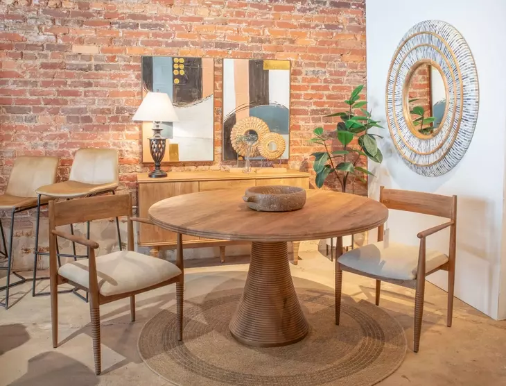 Provence Natural Brown 54" Round Dining Table