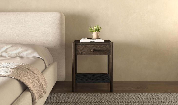 Millie Dark Brown 1 Drawer Nightstand