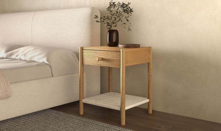 Millie Natural 1 Drawer Nightstand